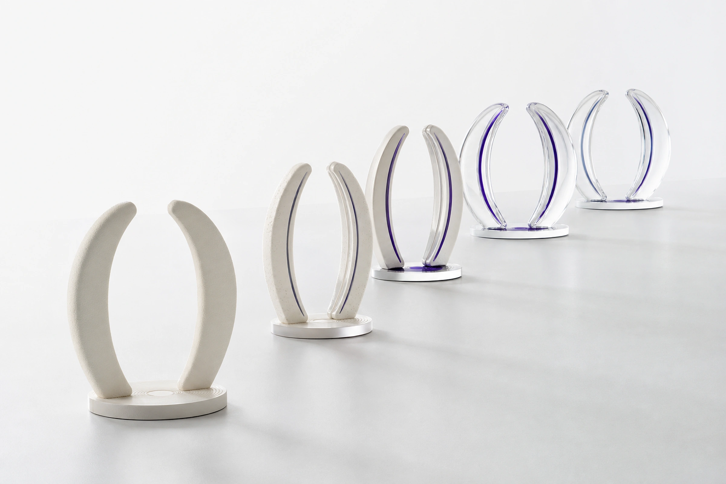 A sequence of sculptural forms representing the journey from learning to certified capability